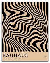 Mid Century Modern Bauhaus Wall Art - 11X14&quot; Unframed Print - Abstract, Black - £25.22 GBP