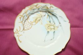 A.L. Limoges France (Alfred Lanternier, c 1890s) plate yellow flowers[#53] - £23.11 GBP
