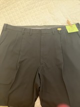 Haggar Men’s Dress Pants 48x28.5 Gray Pleated Cuffed Big And Tall - $15.84