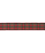 Tartan Plaid Wired Ribbon (Set of 2) - $939.35 MXN