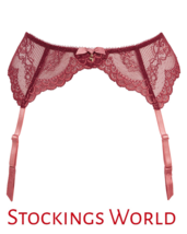 Gossard Superboost Lace Suspender - Cranberry MEDIUM NEW - €10,84 EUR