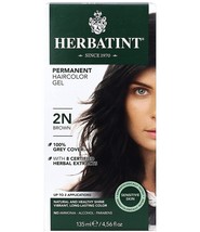 Herbatint Herbal Hair Color Permanent Gel 2N Brown, 4.5 Ounce - £16.37 GBP