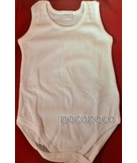 Sleeveless Baby Top With Wide Shoulders In Soft Cotton Ellepi AF840 White - $11.53 CAD