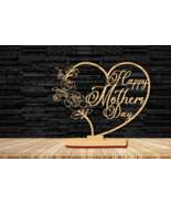 Mom Heart Sign Laser Cut File 3D Svg - $7.00