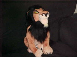 13&quot; Scar Plush Toy With Patch On Foot Pad From The Lion King The Disney Store - £79.14 GBP