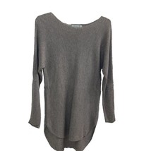 Joan Vass Soft Gray Knit Cashmere Blend Pullover Sweater Size Small - £17.54 GBP