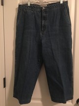 Cherokee Women&#39;s Blue Capri Jeans Zip Button Pockets Size 16 - £26.78 GBP