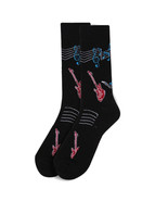 Men&#39;s Music Socks Guitar Musician Gift Blue Crew Socks Rock Classic Jazz - £10.96 GBP