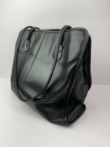 Vintage 90s Coach Large Leather Tote Bag 7303 Black Purse - £119.26 GBP