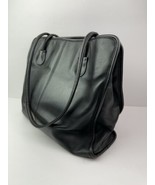 Vintage 90s Coach Large Leather Tote Bag 7303 Black Purse - £118.82 GBP