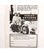 1947 Harley Davidson Motorcycle Advertisement Automobilia Vintage Bikes E8F - €21,44 EUR