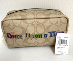 Coach Cosmetic Bag Disney Signature Canvas Once Upon A Time Small Boxy 1479 M5 - £47.46 GBP