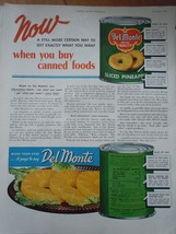 Vintage Del Monte Canned Sliced Pineapple  Print Magazine Advertisements 1937 - £5.58 GBP