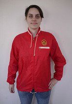 Vintage 70s BSA Boy Scouts Patch Red Nylon Hooded Parka Jacket M-L Youth Womens - £39.49 GBP