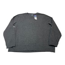 Members Mark Men XXL Crew Neck Sweatshirt Gray Thermal Long Sleeve Casual - £10.14 GBP