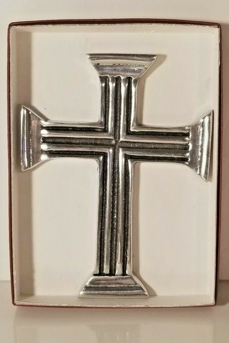 Mexican Pewter Cross Wall Hanging Decor  - Hecho En Mexico  Item image 7