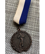 USA Vintage Sport Award Medal Silver Colored American Football  - $25.04 CAD
