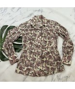 Miller Western Wear Womens Vintage Pearl Snap Shirt Size M White Red Pai... - $625.89 MXN