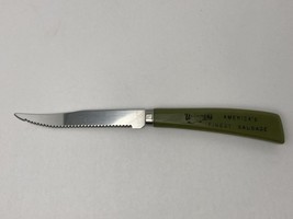 Vintage Usingers Sausage Knife Quikut Quikkle Advertising Avocado Green - €11,13 EUR