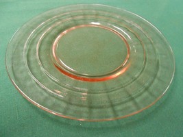 Beautiful  Depression Glass PINK Anchor Hocking BLOCK OPTIC  Plate 8.25+&quot; - £4.13 GBP