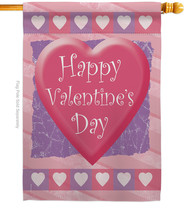 Valentine Heart House Flag 28 X40 Double-Sided Banner - £29.08 GBP