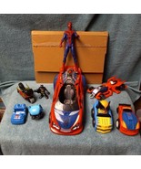 LOT Of MARVEL Spiderman Vehicles, And Figure, and  DC Batman/Robin Figur... - £27.45 GBP
