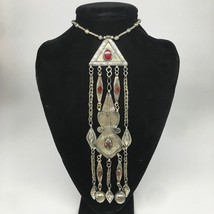 104.2g, 20&quot; Turkmen Necklace Pendant Long Necktie Old Vintage Gold-Gilded,TN393 - £63.27 GBP
