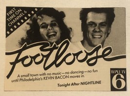 Footloose Tv Guide Vintage Print Ad Kevin Bacon Lori Singer John Lithgow Tpa6 - £4.77 GBP