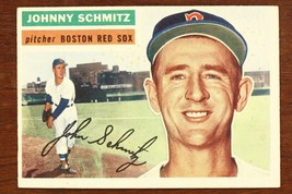 Vintage Baseball Card Topps 1956 #298 Johnny Schmitz Pitcher Boston Red Sox - £7.60 GBP