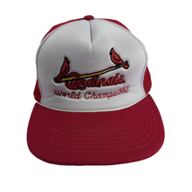 1982 St. Louis Cardinals World Champs Foam SnapBack Trucker Hat Cap Vintage MLB - £42.02 GBP