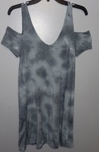 American Eagle Outfitters Blue Tie Die Off The Shoulder Flowy Dress Wome... - $301.74 MXN