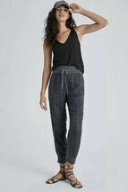 Anthropologie Kallie Gray Plaid Leopard Joggers SMALL Women Drawstring L... - $24.99