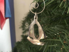 [Pack Of 2] Chrome Sailboat Christmas Ornament 5&quot;&quot; - £35.10 GBP