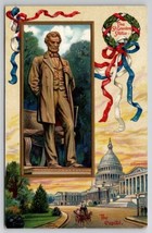 Abraham Lincoln St Gaudens Statue Portrait The Capitol By C Chapman Post... - $6.95