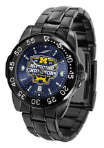 Michigan Wolverines National Champion Men Fantom Sport AnoChrome Watch &amp; Dog Tag - £89.67 GBP