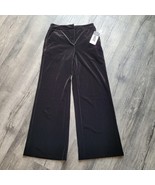 New NWT Sofia Vergara Jeans Womens Black Velvet Trousers Wide Leg High R... - $33.83 CAD