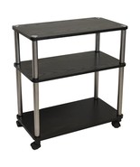 3-Shelf Mobile Home Office Caddy Printer Stand Cart in Black - $2,598.28 MXN