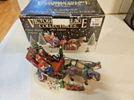 2001 Edition Victorian Village Collectibles Old Towne Sleigh Ride With C... - £17.67 GBP