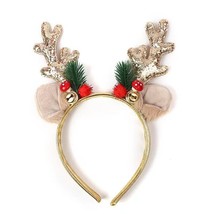 Christmas Headbands Christmas Reindeer Headbands Glitter Elk Antler Designs Head - £17.39 GBP