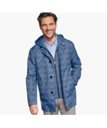 Johnston &amp; Murphy Blue Plaid Upton Water-Resistant Raincoat FULL SIZE - €160,61 EUR