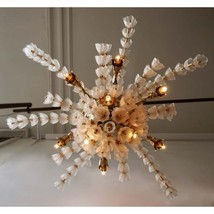 WM2153 Huge Italian Chandelier in Brass with 160 Murano Glass Flowers - £10,667.60 GBP