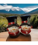 Frosty Snowman Salt And Pepper Shakers Christmas Set - $143.60 MXN