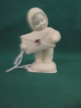 Department 56 Snowbabies Figurine "Extra Special  Delivery", Oct Birthstone - $19.95