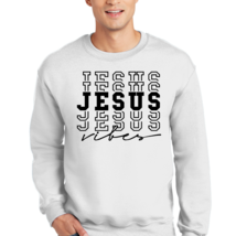 Adult Unisex Long Sleeve Sweatshirt, Jesus Vibes Christian Inspiration - $29.00+