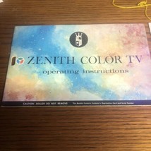 Vintage 1965 Zenith Color TV Operating Instructions &amp; Advertisement Tag - $18.86