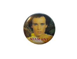 Adam Ant Badge Pinback Button Original UK New Wave Glam Vintage Close Up... - $16.80