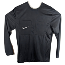 Soccer Referee Shirt Long Sleeve with 2 Pockets Black Nike Mens Large (S... - $34.71