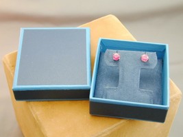 10k Gold 6mm Ruby Stud Earrings In Box 1ct Total Weight - £55.78 GBP