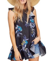 FREE PEOPLE | Summer in Tulum Dark Floral Sleeveless Printed Top Small - $19.01 CAD