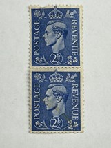 Rare Great Britain King George VI Stamp Pair 2 1/2p  1941-42 Collectable UK - £25.61 GBP